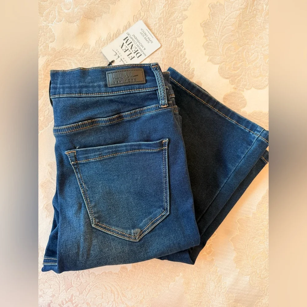 Blue High Rise Bootcut Jeans - Picture 2 of 3